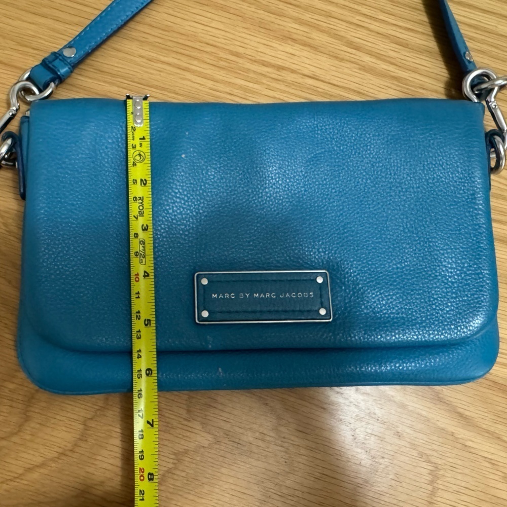 Marc by Marc Jacobs Teal Blue Leather Crossbody Bag - Picture 10 of 12